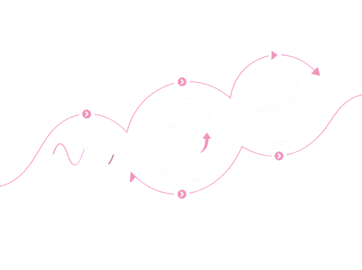 Illustration showing aligned momentum, with progress flowing naturally